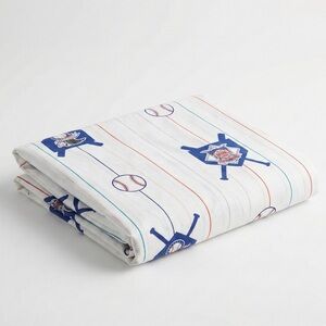 NWOT• Vintage 96 MLB Baseball Pinstripe Twin Flat Sheet Sportscore